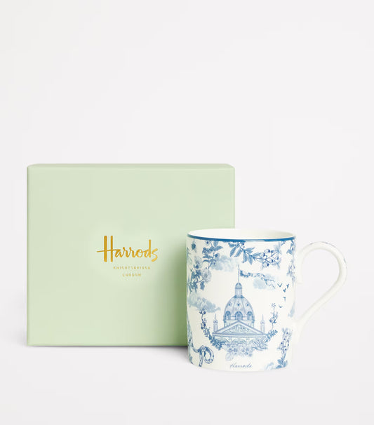 Harrods - Bone China Toile Mug (Blue)