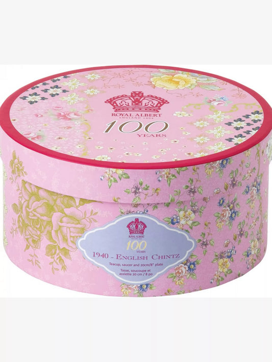 Royal Albert - 100 Years English Chintz 3-Piece Tea Set (1940s)