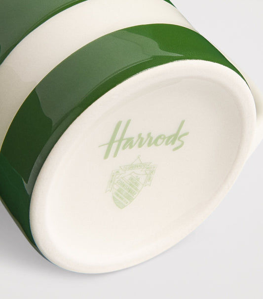 Harrods - Ceramic Cornish Stripe Espresso Cup (Green)