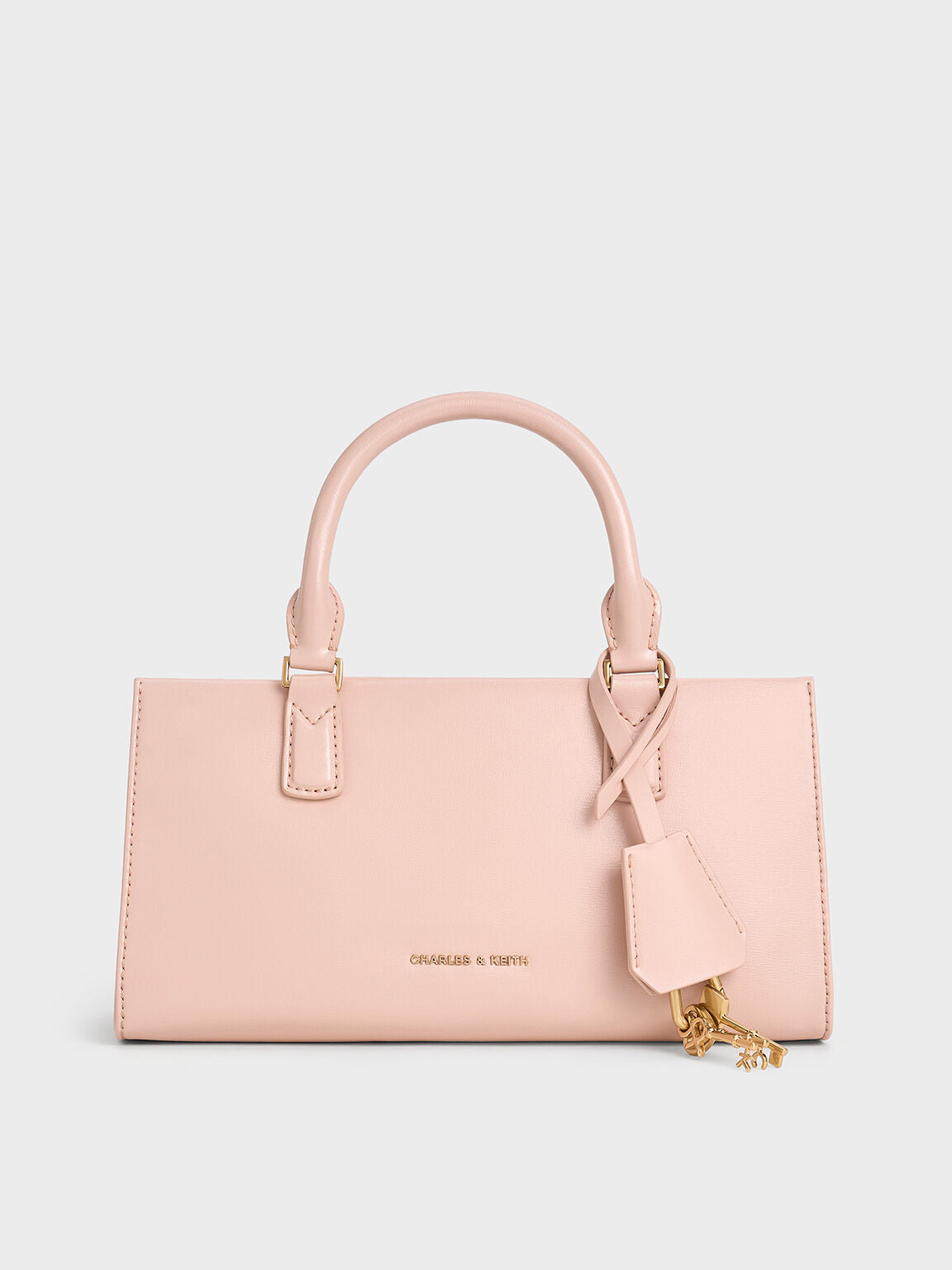 CHARLES & KEITH Kerry Top Handle Bag - Light Pink