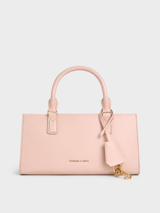 CHARLES & KEITH Kerry Top Handle Bag - Light Pink