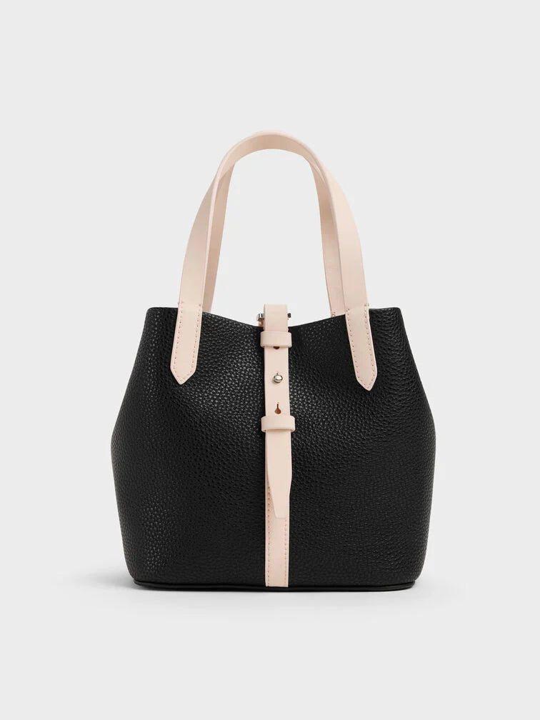 CHARLES & KEITH - Mini Beryl Belted Bucket Bag