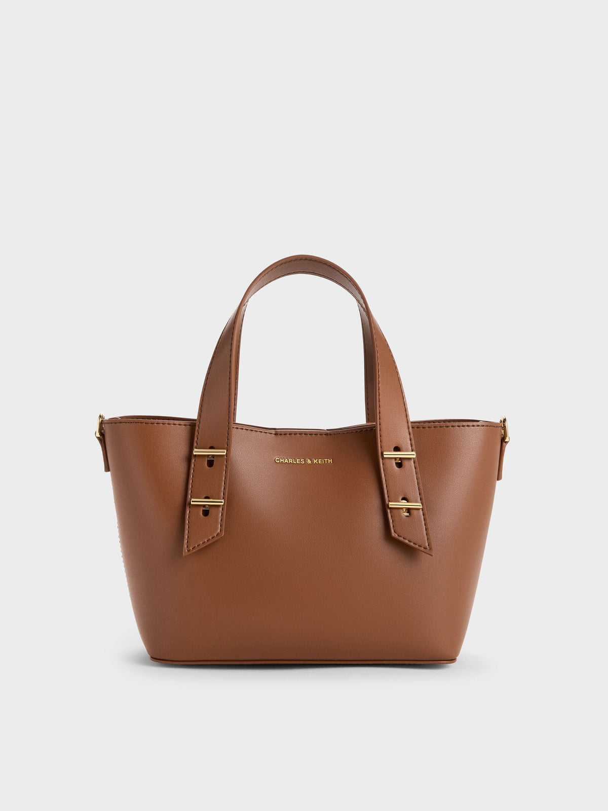 CHARLES & KEITH Mini Shania Tote Bag - Chocolate