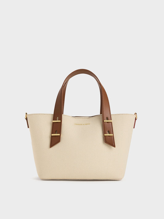 CHARLES & KEITH Mini Shania Canvas Tote Bag - Multi