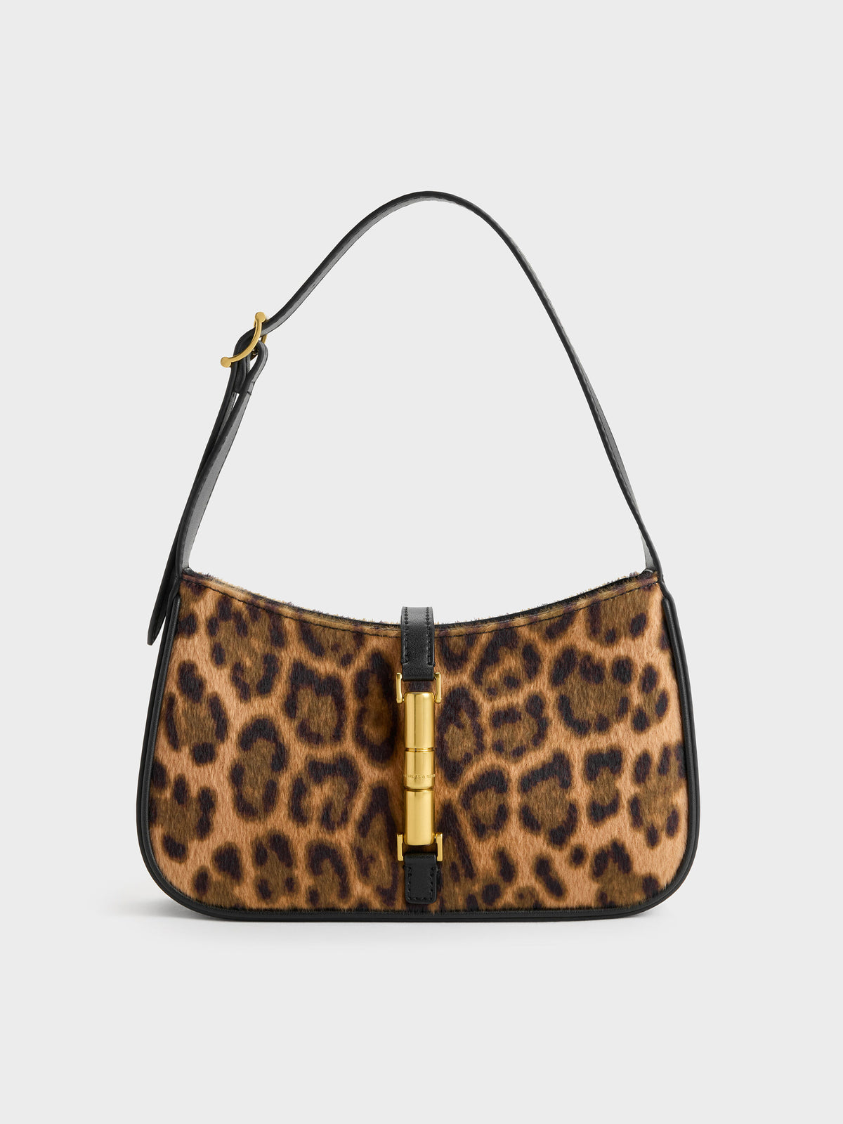 CHARLES & KEITH Cesia Leopard-Print Metallic-Accent Shoulder Bag - Multi