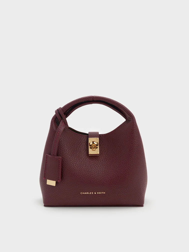CHARLES & KEITH - Mini Chance Turn-Lock Bucket Bag