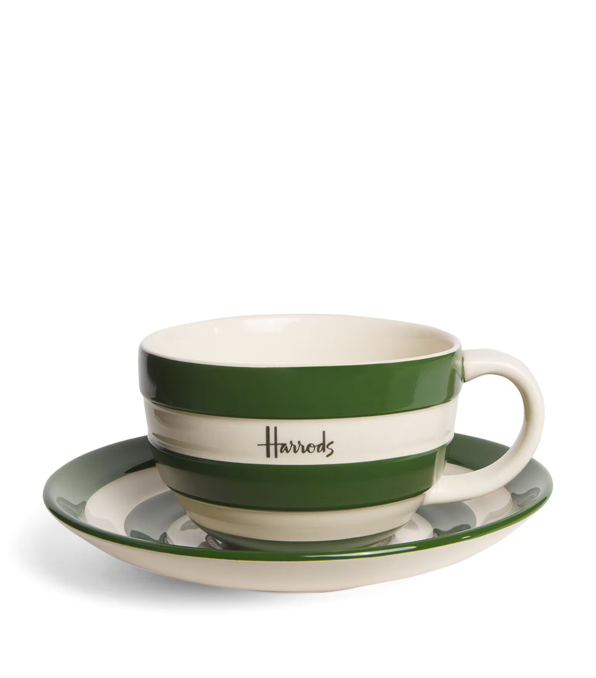Harrods - Cornish Stripe Cup & Saucer Set (Green)