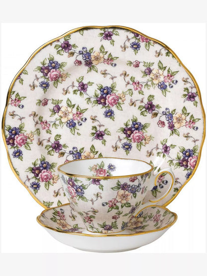 Royal Albert - 100 Years English Chintz 3-Piece Tea Set (1940s)