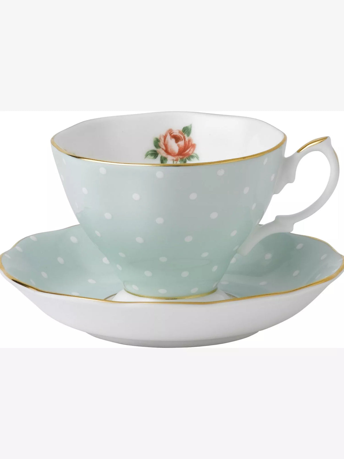 Royal Albert - Polka Rose Vintage Teacup & Saucer