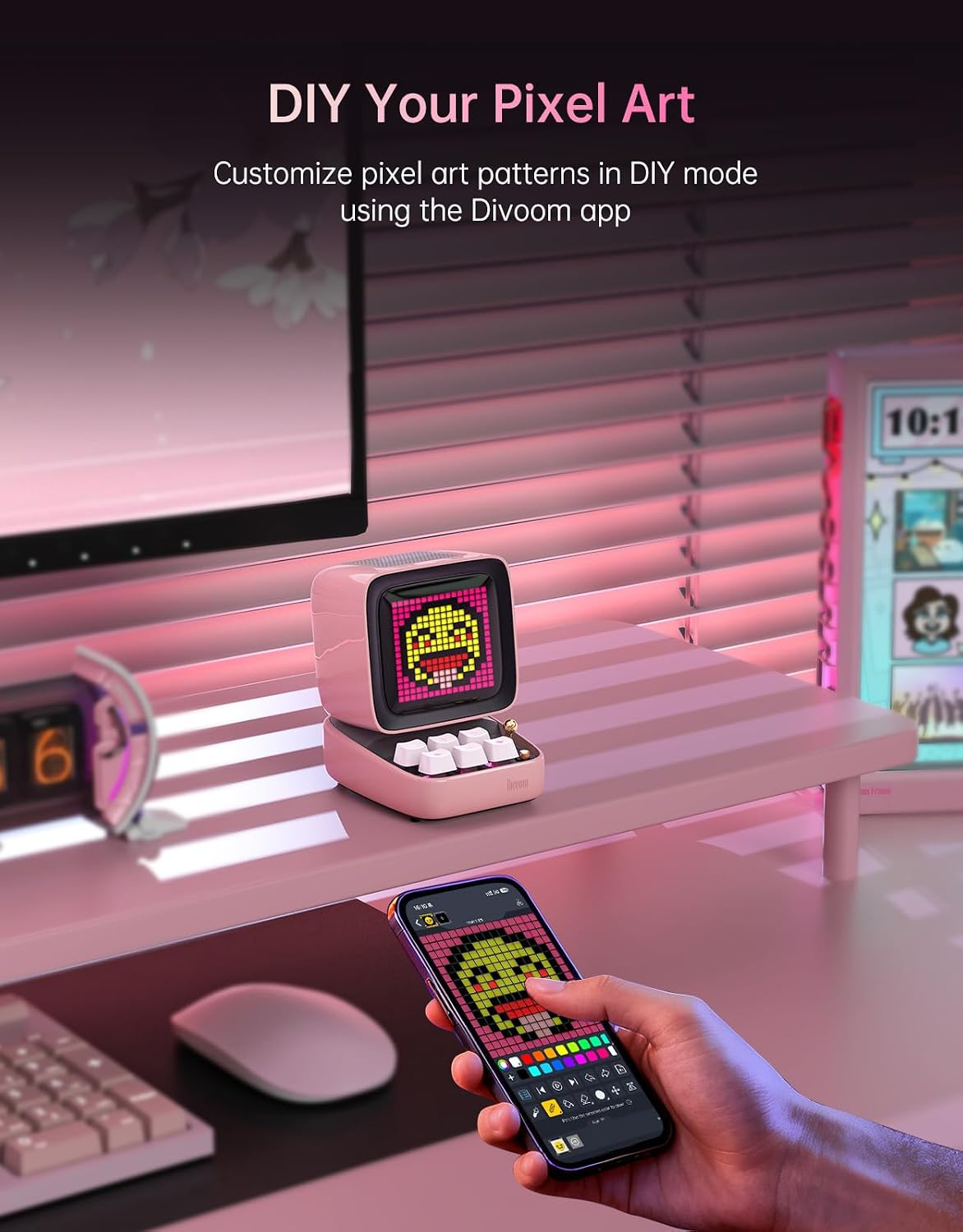 Divoom Ditoo Retro Pixel Art Game Bluetooth Speaker