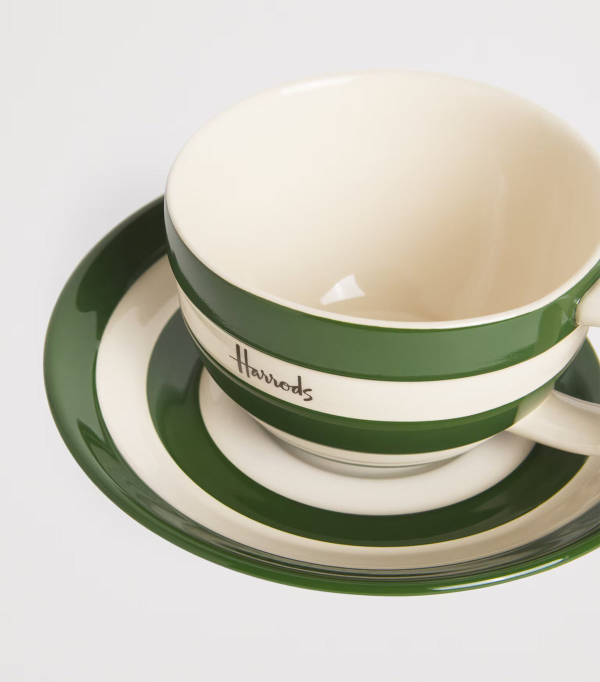 Harrods - Cornish Stripe Cup & Saucer Set (Green)