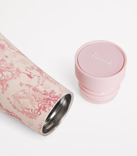 Harrods - Toile Water Bottle 500ml (Pink)