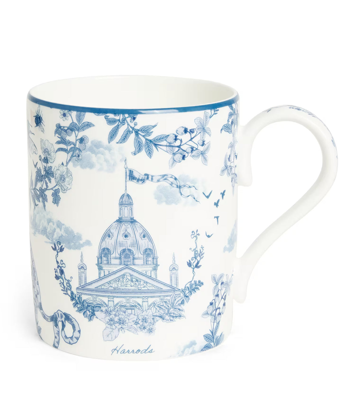Harrods - Bone China Toile Mug (Blue)