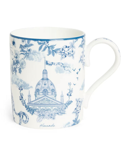 Harrods - Bone China Toile Mug (Blue)