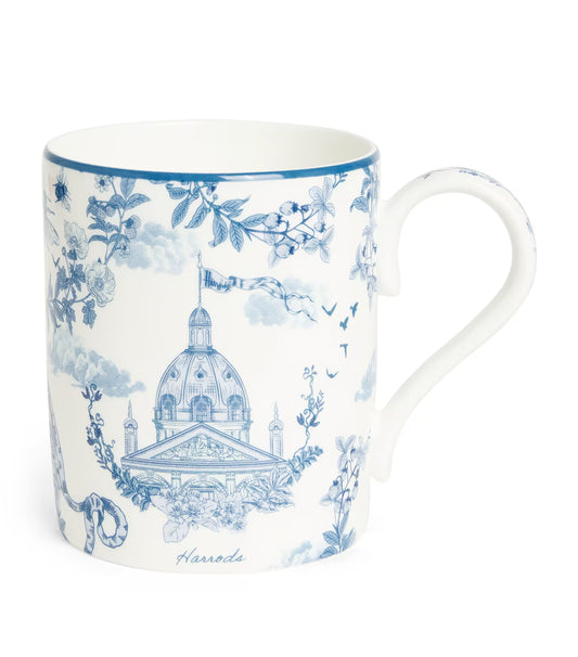 Harrods - Bone China Toile Mug (Blue)